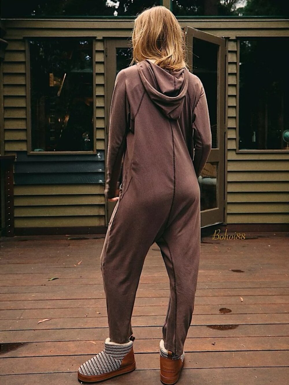 NWT Free People Movement Hot Shot Long-Sleeve Hooded Onesie Sz Medium - Picture 5 of 6